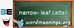 WordMeaning blackboard for narrow-leaf cattail